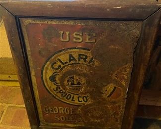 Clark Spool Advertisement Cabinet