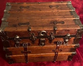 Nice Old Refinished Trunk with Tray