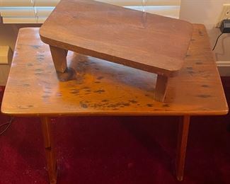 Stool and Small Table