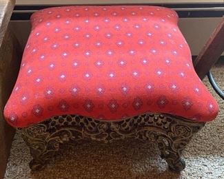 Ornate Brass Foot Stool