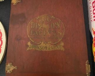 Old J&L Dimelow Facings Wooden Dental Display Box  
