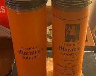 Vintage Moravian Cookie Tins