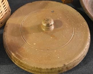 Early North Carolina Pottery Storage Jar Lid