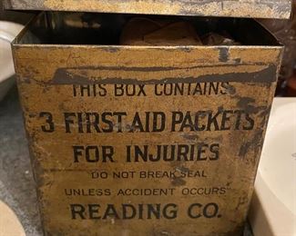 Old First Aid Kits Tin
