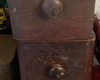 Wooden Sewing Machine Drawers