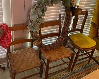 Assorted Chairs/Wreath