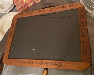 Old Advertising Chalkboard Allis & Co. New Britain Connecticut