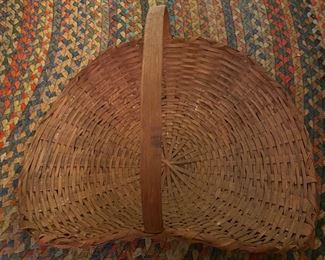Large Oak Handle Gathering Basket
