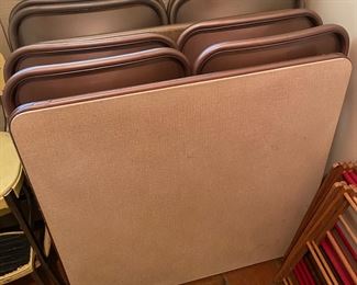 Two Sets of Card Tables and Chairs