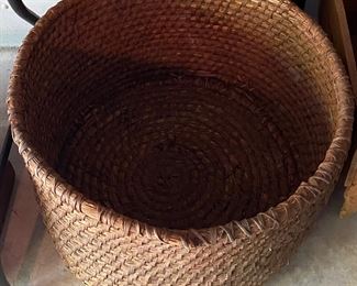 Large Old Gathering Basket