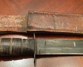 WW2 USMC KABAR knife with Sheath