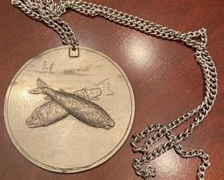 Pewter Fish Pendant and Necklace
