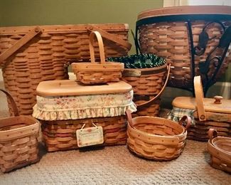 Large Longaberger Basket Collection