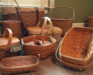 Large Longaberger Basket Collection
