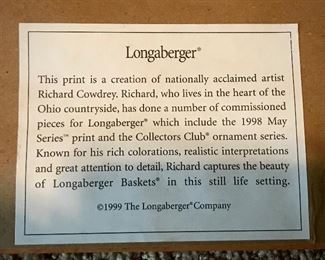 Longaberger Artwork by R. Cowdrey