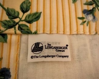 Longaberger Curtains (4 Panels) and Throw Pillow Set