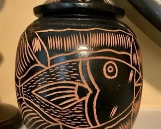 Carved Wooden Vase