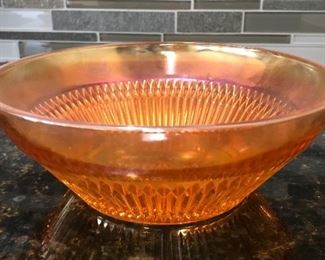 Amber Carnival Glass