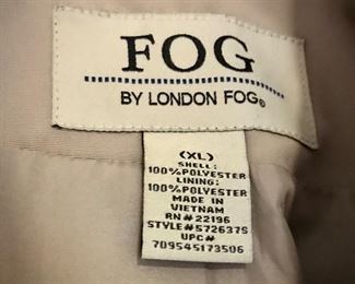 Fog by London Fog Coat Size XL