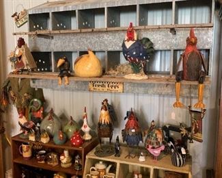 Galvanized Chicken box, Chicken and rooster collection 