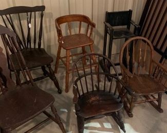 Childrens rockers and high chairs 