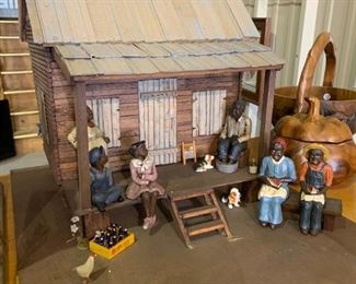 Folk art barn decorative item 