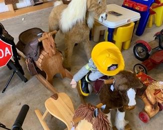 Rocking horses and other toys