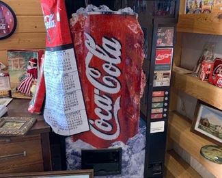 Coca-Cola Machine and other coke collectibles 