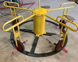 Vintage metal merry-go-round