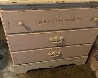 Darling pale pink/cream dresser