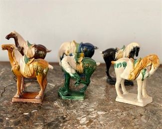 Glazed Tang Dynasty style horses
