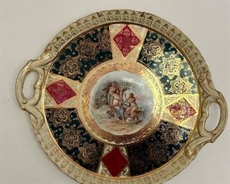 Royal Vienna  "three graces" hand painted porcelain platter