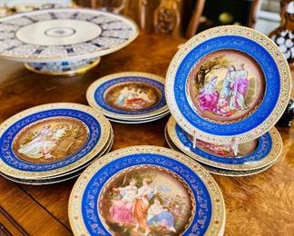 Czech Cabinet Plates, signed.