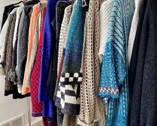 Large assortment of vintage sweaters