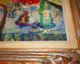 Detail of Signature, Oil on Canvas, Bernard Lamotte