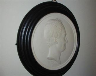 Parian Portrait Plaque, Bernard Smith, 1867