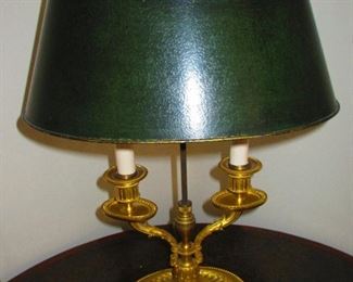 Early 19th Century French Empire Converted Dore Bronze Double Candlestick Lamp