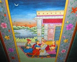 Detail of Antique Illuminated Persian Painting