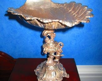 Large Sterling Tazza in the Rococo Style, circa 18th Century