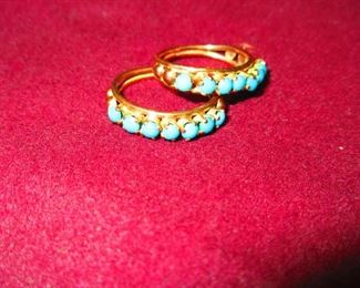 Turquoise and 14K Rings