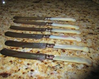Group of Mother-of-Pearl Handled Luncheon Knives