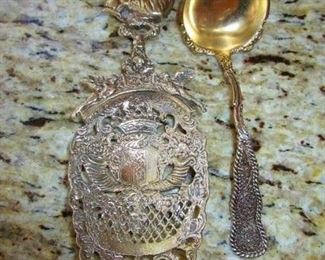 Sterling Ladle and Pierced German Souvenir Spoon