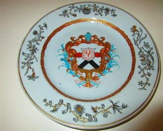 Antique 18th Century Chinese Export Armorial Plate