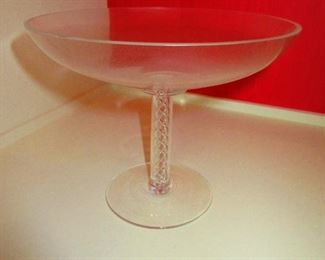 Compote attributed to Steuben