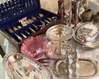 More serving pieces and sterling