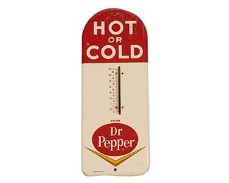 "Hot or Cold" Vintage Dr. Pepper Advertising Thermometer
