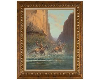 Jack Terry (Texas, 1952), "Race to the Other Side", giclee print on canvas
