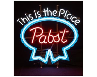 Pabst Beer "This is the Place" Neon Sign