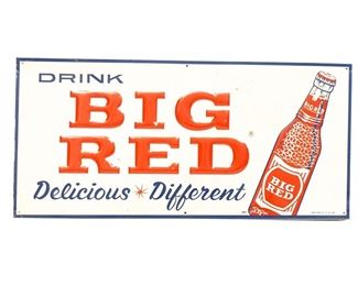 Big Red Soda Embossed Tin Advertising Sign
