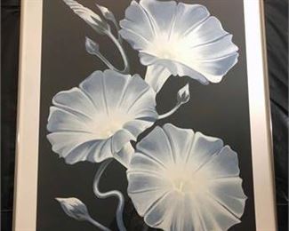 Lowell Nesbitt Limited Edition Signed Morning Glories Serigraph